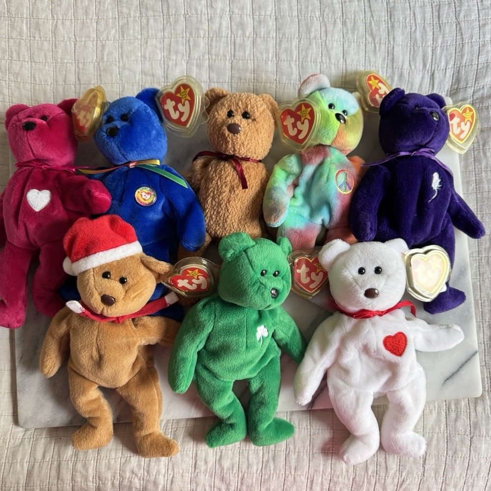 Retired TY Beanie Baby Lot ALL BEARS w/ Protected Tags NWT Plush Toys Erin Cubby